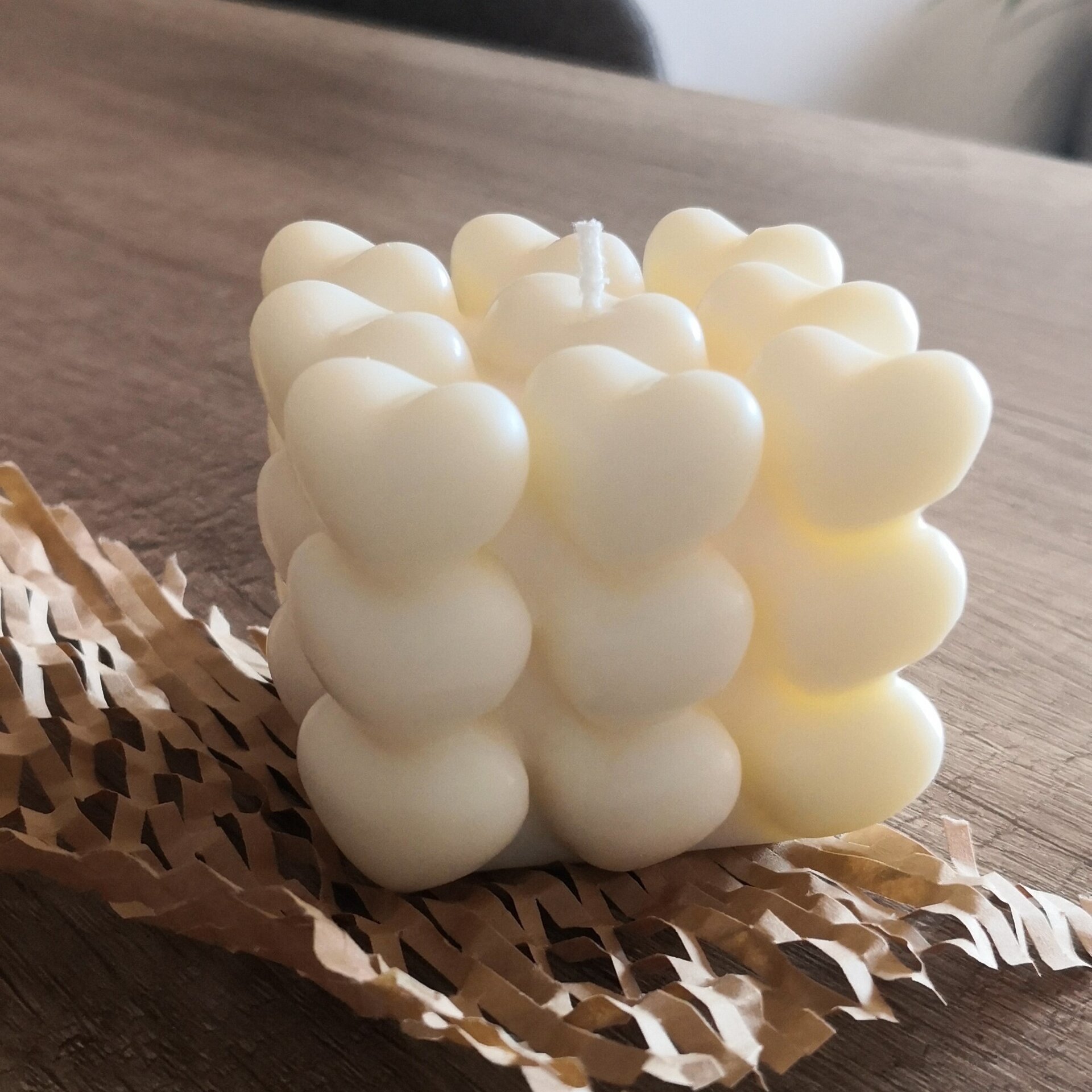 Vela Cubo Corazones - 2